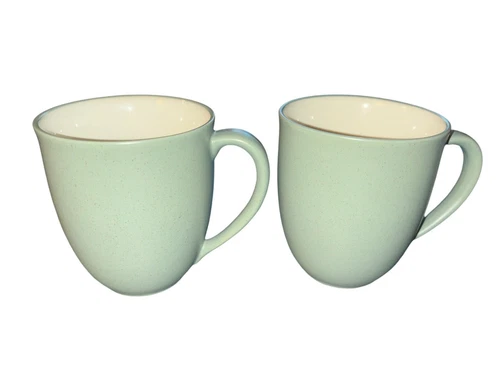 Noritake Colorwave Green Coffee Mugs Set Of 2 #8485 Matte Finish Dishwasher Safe