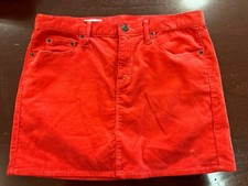 Gap 27/4 Red Corduroy Skirt Fall 1065