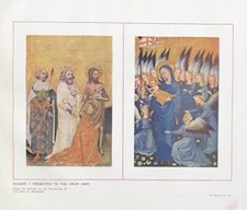 Richard II. der Jungfrau Maria &uuml;berreicht fr&uuml;her farbiger Halbtondruck 1902