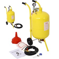 Portable 10-gallons Sand Blaster Sand Blasting Complete Kit For Paint Stain Rust