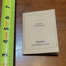 DEALERS SALES RECORD VIVITAR ELECTRONIC FLASH VINTAGE CAMERA CARD