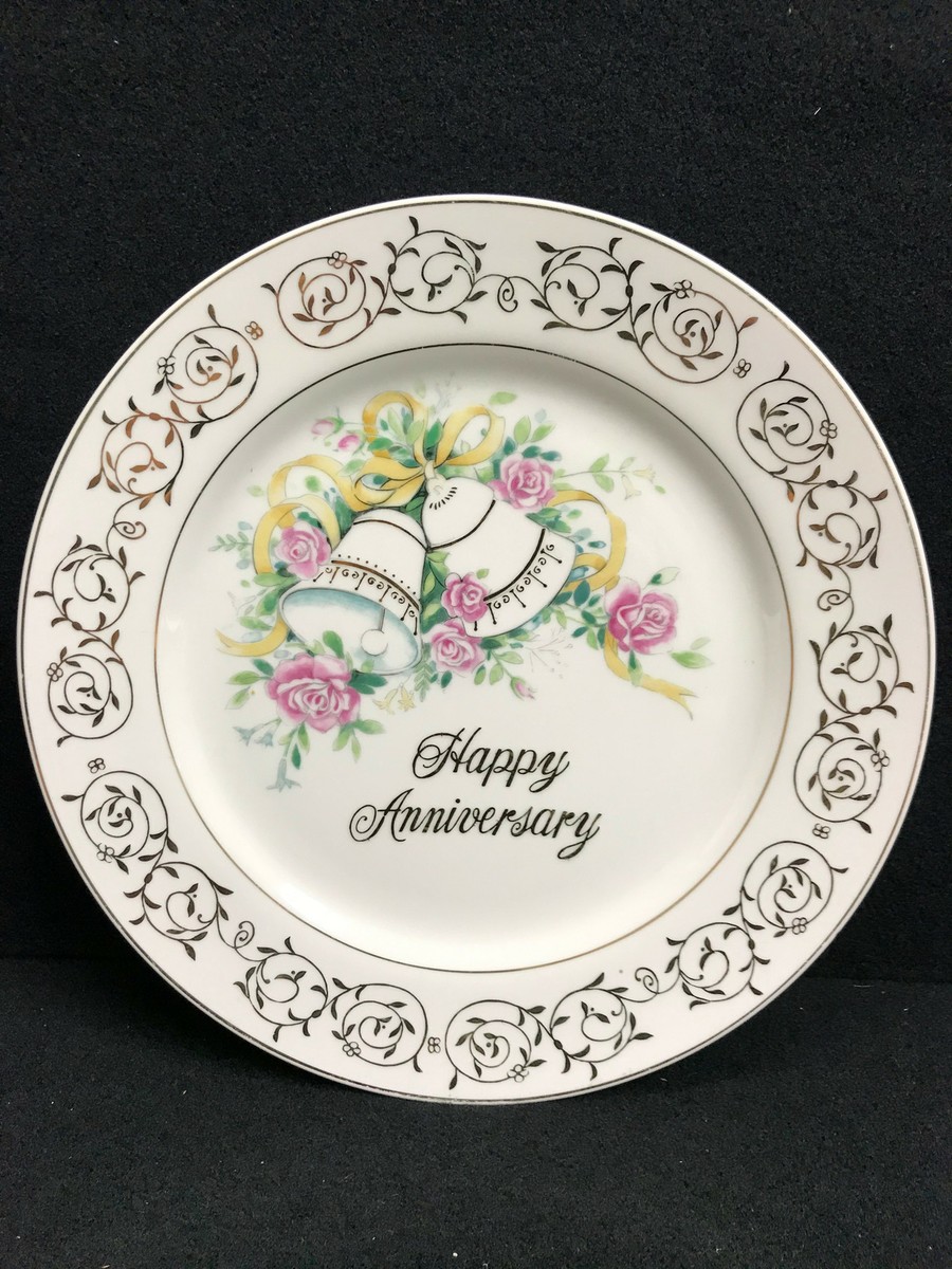 Happy Anniversary Celebratory Porcelain Plate | eBay
