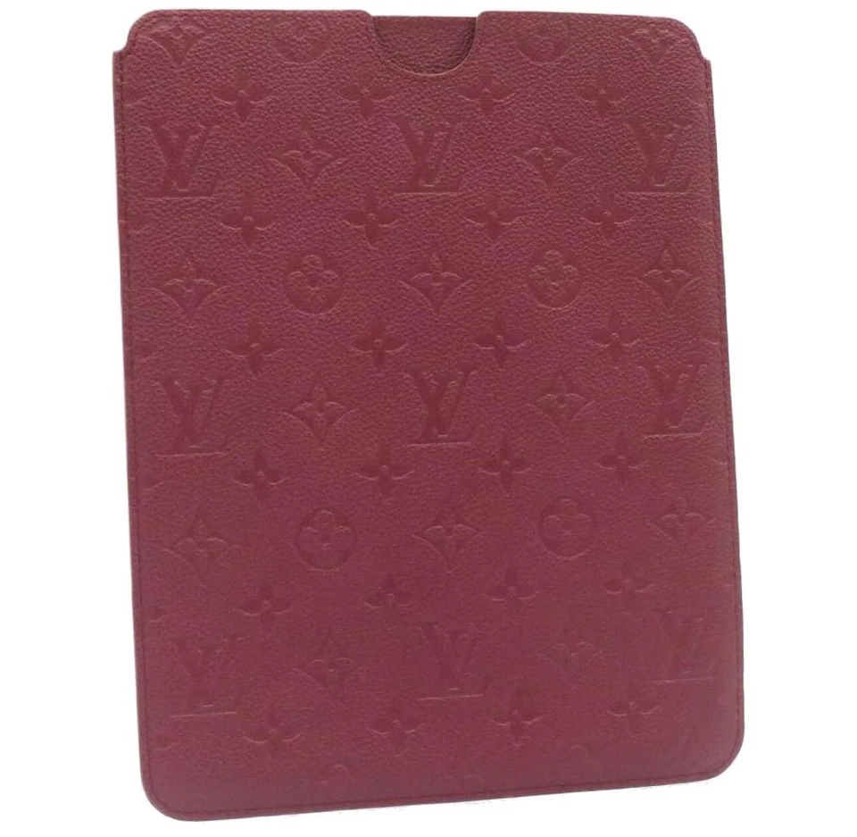 LOUIS VUITTON монограмма Empreinte iPad кожаный документ чехол красный/слива подлинный - Изображение 2 из 4