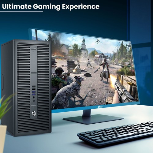 Komputer stacjonarny do gier HP G2 MT Intel i5 32GB SSD NVIDIA GTX 1050Ti Wi-Fi Windows 11 - Zdjęcie 5 z 8