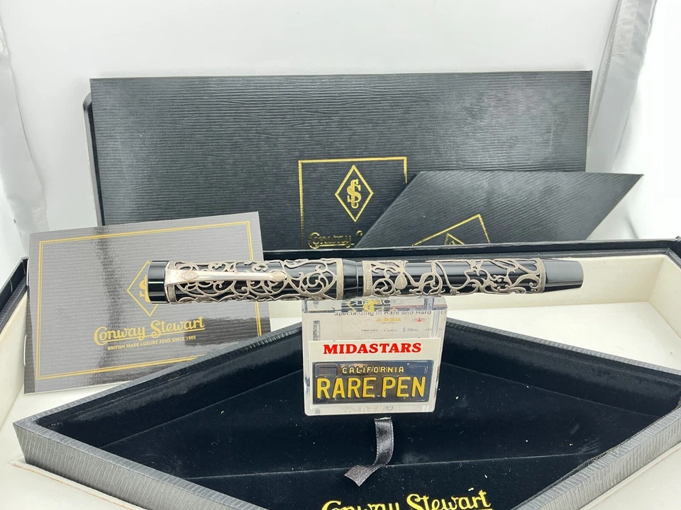 Conway Stewart Chatsworth HENRY SIMPOLE STERLING SILVER BLK Fountain Pen LE12/25 - Image 2 of 4