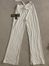 White Velour Lounge Pants