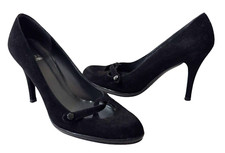 Stuart Weitzman Black Suede Almond Toe Pumps Size 6.5M