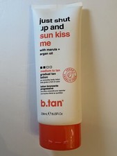 b.tan Just Shut Up And Sun Kiss Me Gradual Tan Lotion Medium to Tan 8 floz NEW