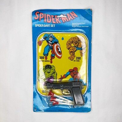 Vintage Amazing Spider-Man Dart Set Marvel Toy Rare - SEALED