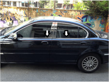 Jaguar X-Type Saloon 2001-2009 Chrome Windows Frame Trim 4 Door 4Pcs S.Steel