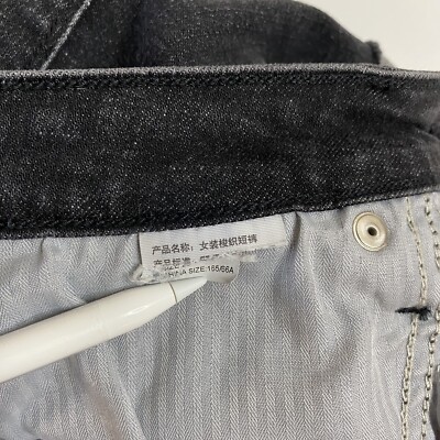 Abercrombie & Fitch Simone Black Denim Hi Rise Jean Shorts size 26