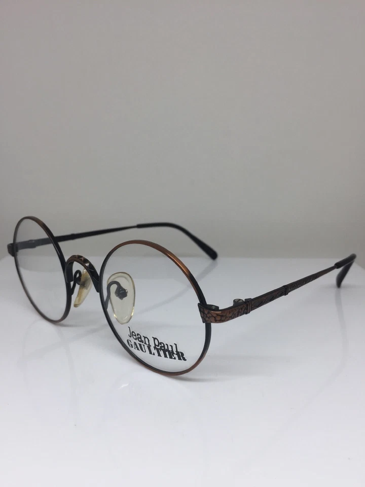 New Vintage Jean Paul Gaultier JPG 55-9671 Eyeglasses Antique Brown Bronze 46mm - Image 2 of 4