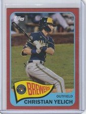 2021 Topps Series 2 Christian Yelich 1965 Redux Red Border #T65-29 /70
