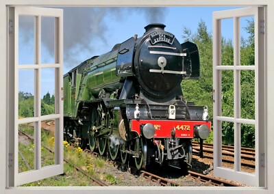 Flying Scarborough Train 3D Fenster Wandaufkleber Poster Vinyl Aufkleber Wandbild 2011