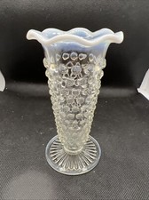 Fenton Hobnail Opalescent 5 1/2 Tall Footed Bud Vase