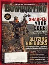 PETERSON’S BOWHUNTING AUGUST 2019 BLITZING BIG BUCKS SHOOTING MATHEWS VERTIX