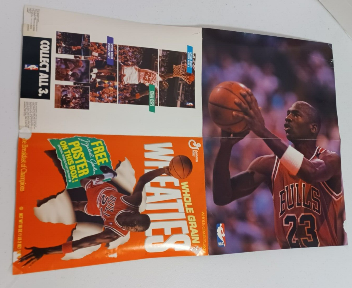 Michael Jordan Wheaties Poster Part B Collectable 1989 Chicago