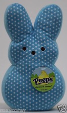 Peeps Plush 9" Blue Polka Dot Plush Peeps Bunny Great for your Easter Basket NWT