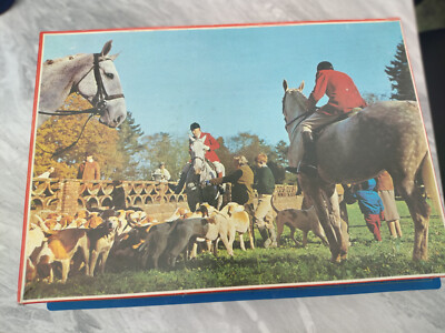 2000 Teile Puzzle - Jagd Pferd & Hunde - 76 x 108 cm KOMPLETT Vintage