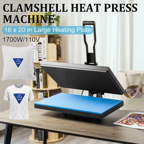 High Pressure Digital Clamshell Heat Press Machine 16x20inch Large Heat Transfer