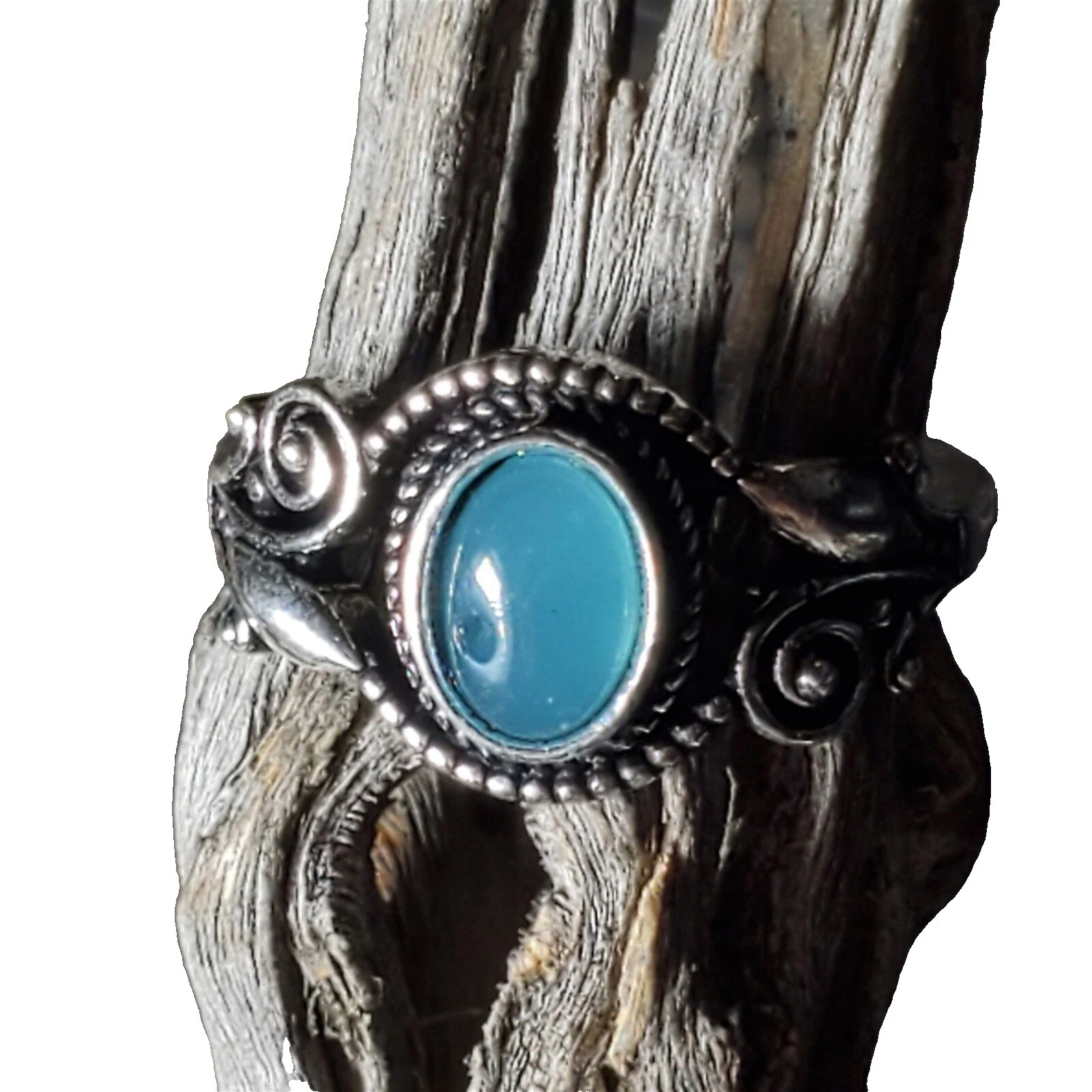 Кольца ручной работы с агатовым камнем