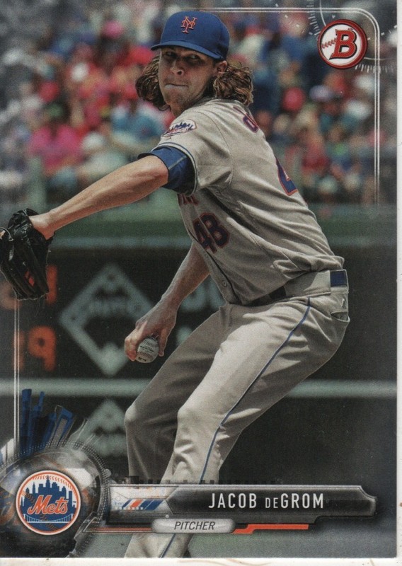 Jacob DeGrom 2017 Bowman Baseball #73 New York Mets Sports Card Modern Era 