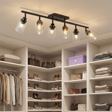 43 Flush Mount Ceiling Track Light 6 Lights Rotatable Heads Wall Sconce Fixture