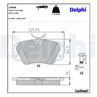 Bremsbelagsatz Scheibenbremse Delphi LP848 FüR Opel V87 Senator V94 21368 Omega
