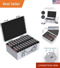 Hard Drive Case 3.5inch 20-Bay HDD/SSD Multi-Protection Storage Suitcase with...