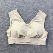 Tommie Copper Sport Bra Womens Medium Beige Shoulder Support Activewear Gym Top