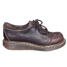 Vintage Y2K Dr. Martens Brown Leather 4-Eye Wingtip Brogue Oxfords Size M 6 W 7