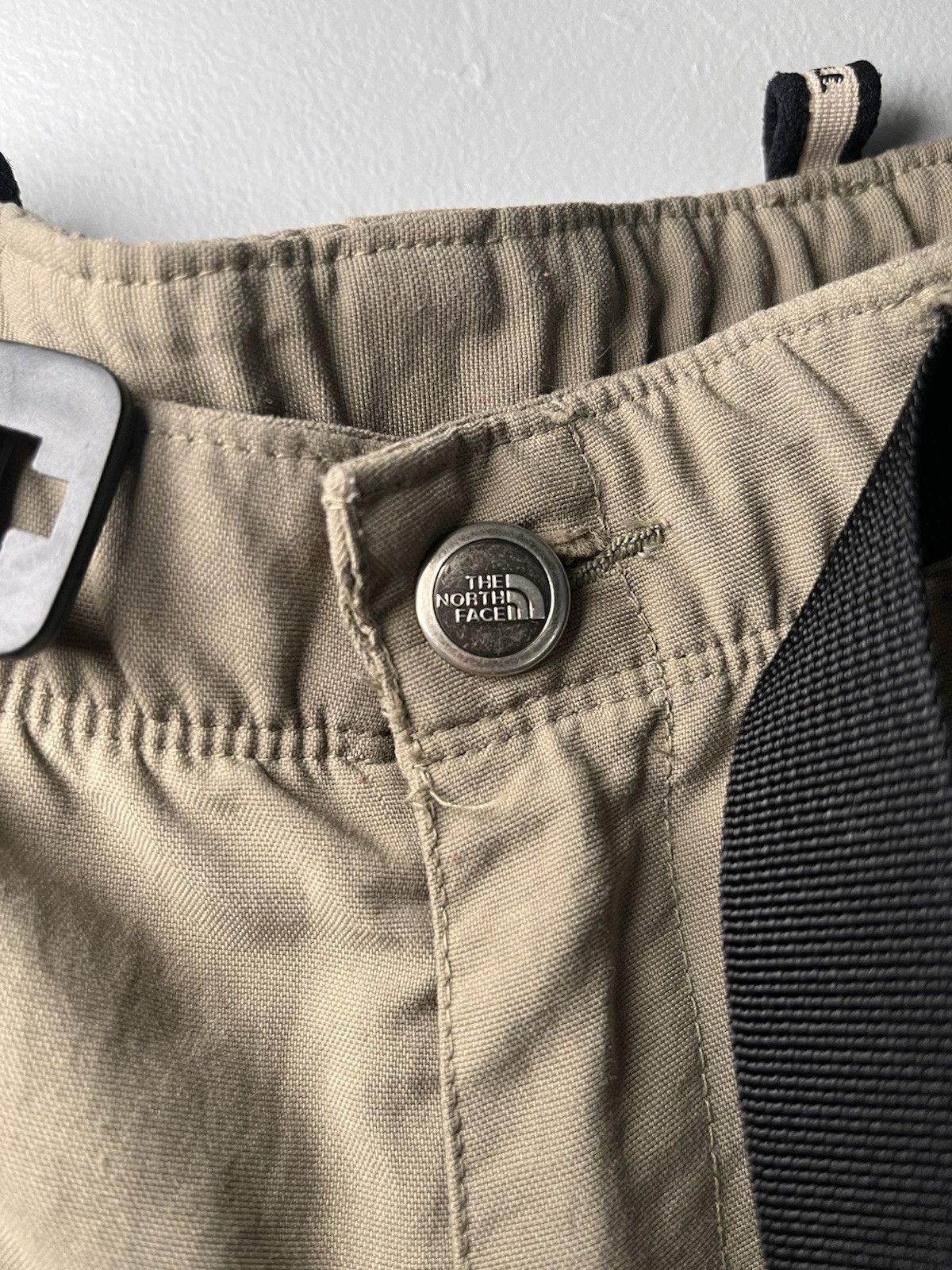 North Face Womens Green Khaki Large Detachable Cargo Pants Nylon