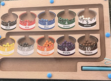 Wooden Magnetic Color And Number Board