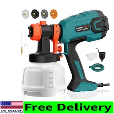 HYCHIKA Paint Sprayer, 700W HVLP Electric Paint Sprayer, 1200ML Tank 4 Nozzles