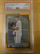 2024 Bowman Draft Noble Meyer Gold #BD38 Gem Mint 10