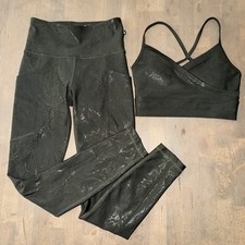 Marika 2 Piece Workout wear set XS Green floral Legging Sports bra Womens outfit