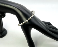 BEAD BALL 925 Solid Sterling Silver 7 in. " BRACELET Lobster STACK Stackable