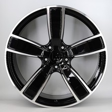 22" 254 black polished 5x130 alloy wheels fits porsche cayenne