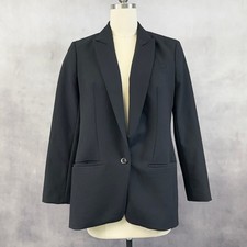 Express Supersoft Twill Blazer Women Medium Pitch Black Stretch Professional