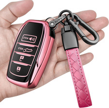 for Toyota Key Fob Cover with Metal Keychain  Leather Strap for 2025-2026 Camry
