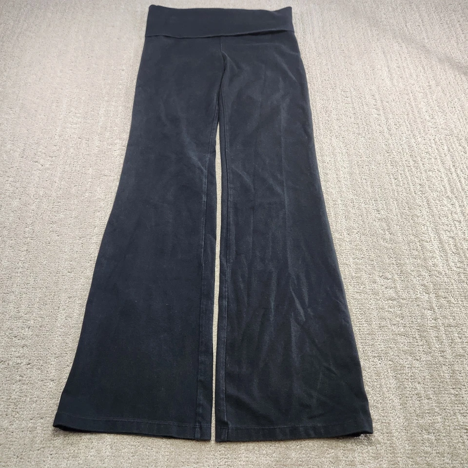 Leggings Victorias Secret Mujer Pequeños Acampanados Pierna Plegable Estilo Y2K Negro Rosa Foto 3 de 4