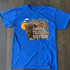 Donna The Buffalo Tire Fire Trio Blue All Size T-Shirt TU372