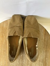 TOMS Women s Brown Slip-On Loafer Casual Shoes Faux Fur Lined US 9