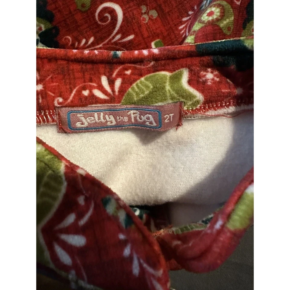 Chaqueta Bomber Jelly The Pug Vacaciones Niño Pequeño Talla 2T Franela Cierre a Presión Navidad Foto 3 de 4