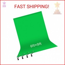 Green Screen Backdrop, 6 x 9 Ft Photography Greenscreen Background Sheet Fabric