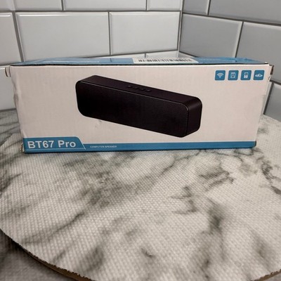 Bluetooth Computer Speaker BT67 Pro Soundbar Rechargeable AUX TF Black