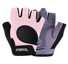  Weight Lifting Gloves Full Palm Protection, Workout Gloves Small Cherry Pink