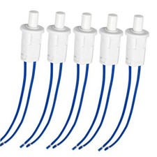 Gebildet 5pcs Door Light Switch 10mm AC250V 0.5A/AC125V 1A Normally White-1551