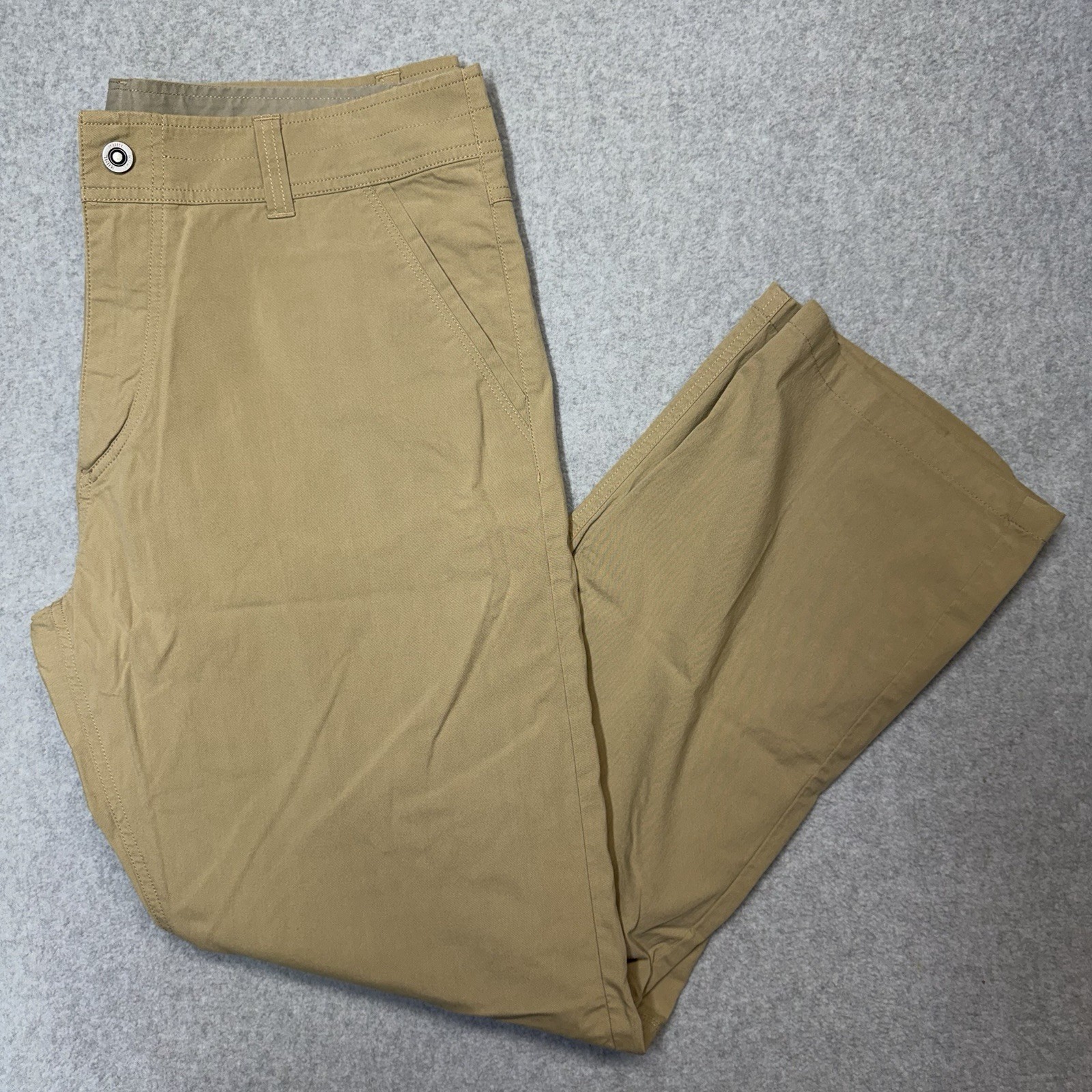 Kuhl Slax Pants Mens 38x32 Tan Khaki Lightweight Casual Hiking Outdoor