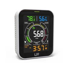 LFF Air Quality Monitor Indoor Carbon Dioxide Detector Portable With Charger